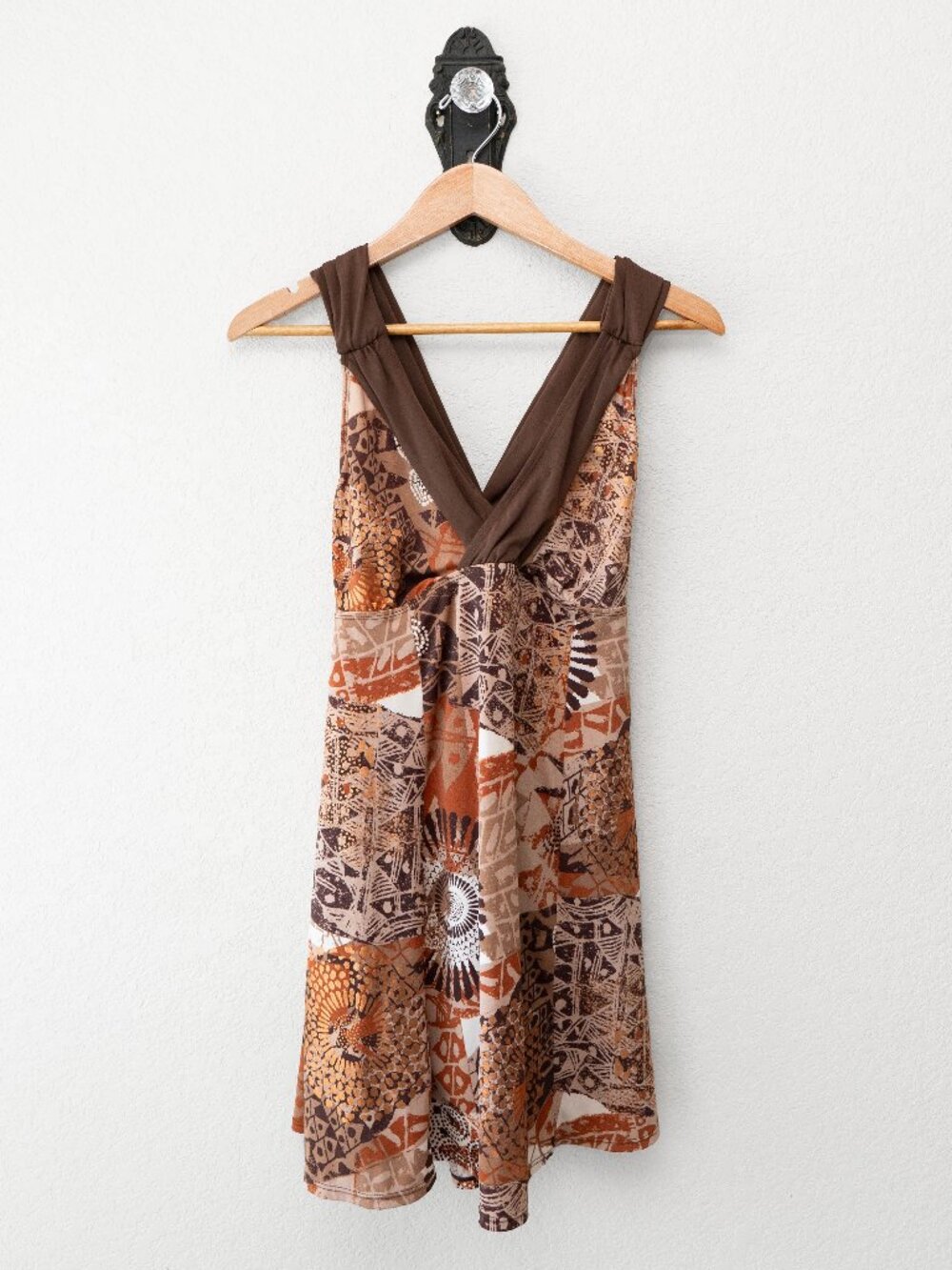 Islander Swim Dress Size 16 Brown Bronze One Piece Swimdress Tummy Control